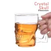 Large skull wine bottle glass, large crystal skull glass, creative skull handle beer glass details Picture