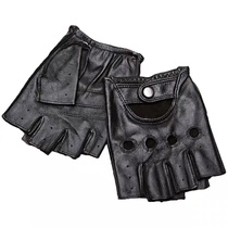 Goat skin motorcycle half-finger glove man Xia Bo driving motorcycle sports fitness cycling motorcycle touch screen glove man