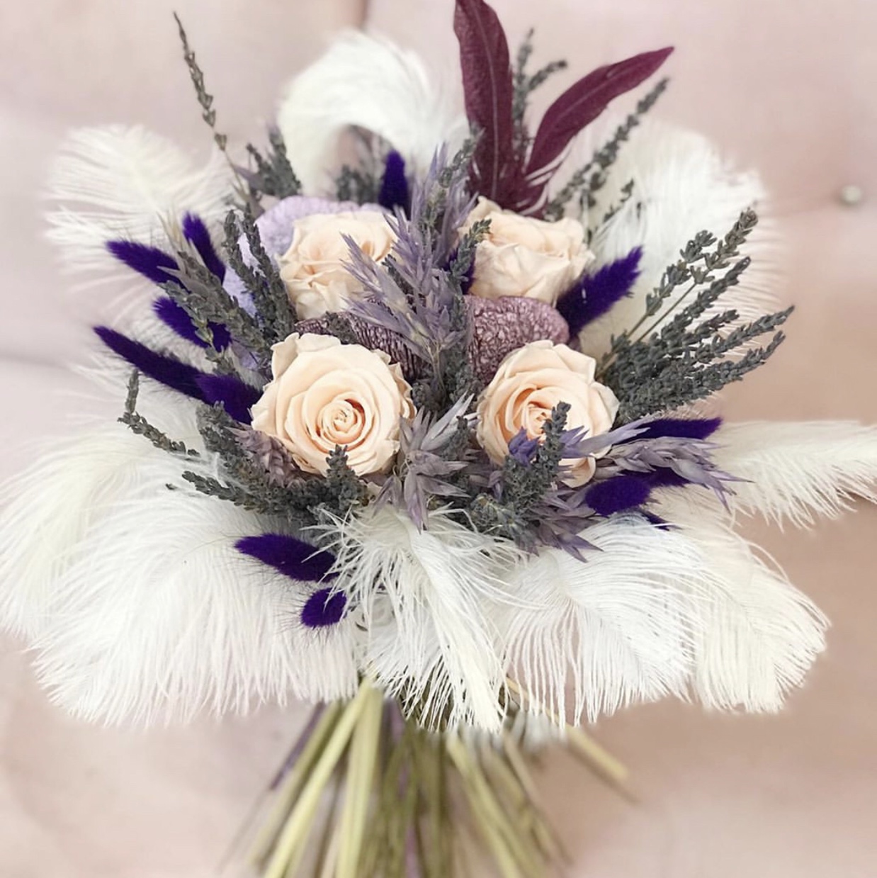 Ostrich feather 35-40cm wedding flower arrangement Wedding party party decoration thumbnail