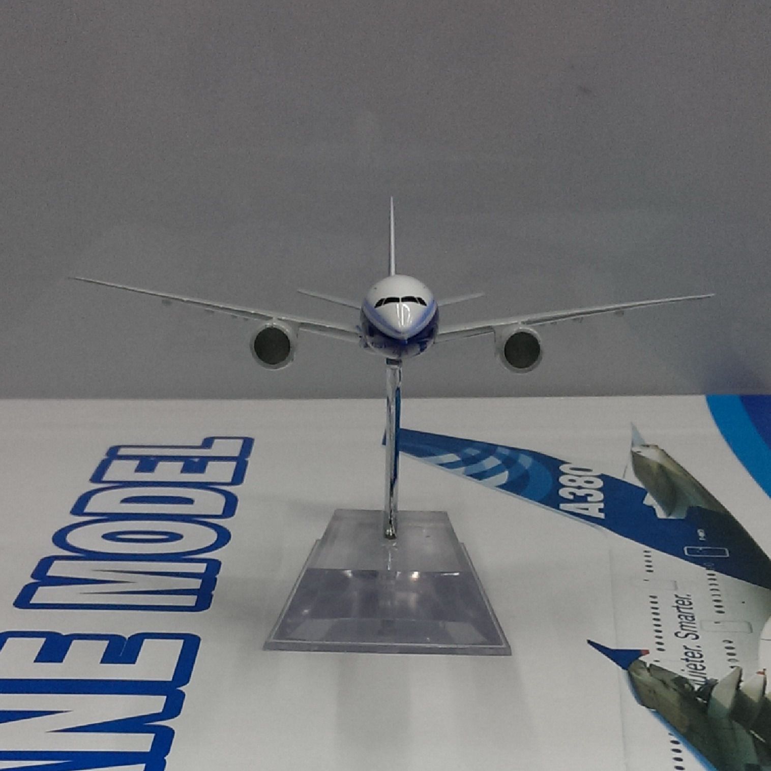 金属飞机模型（B787原型机）飞机模型 合金飞机模型 仿真飞机模型细节图