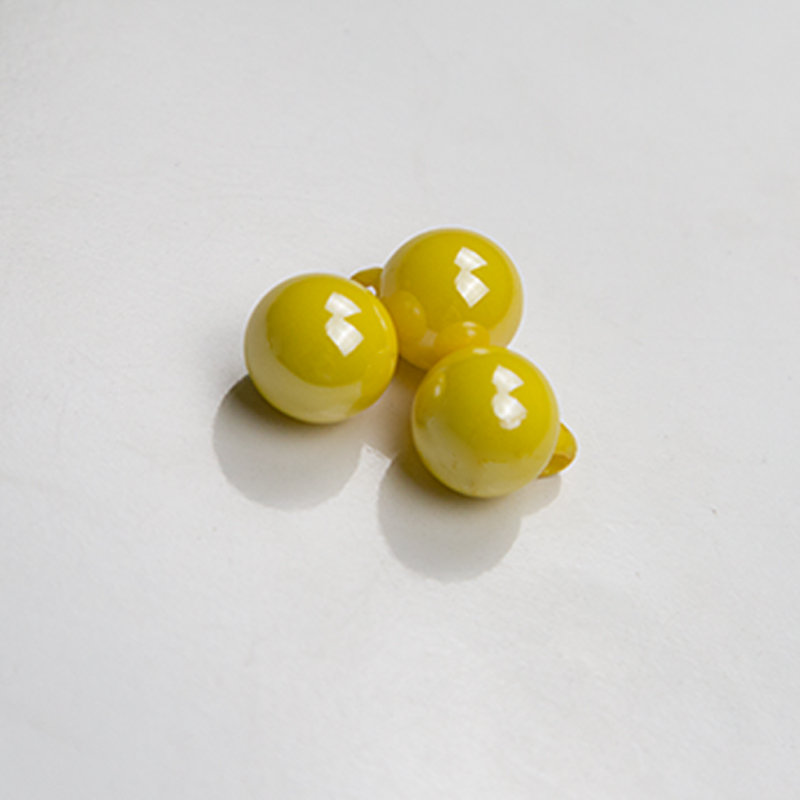 亚克力钥匙扣配件 16厘吊孔韩版哑光白彩实色圆珠 DIY头饰配件详情图8