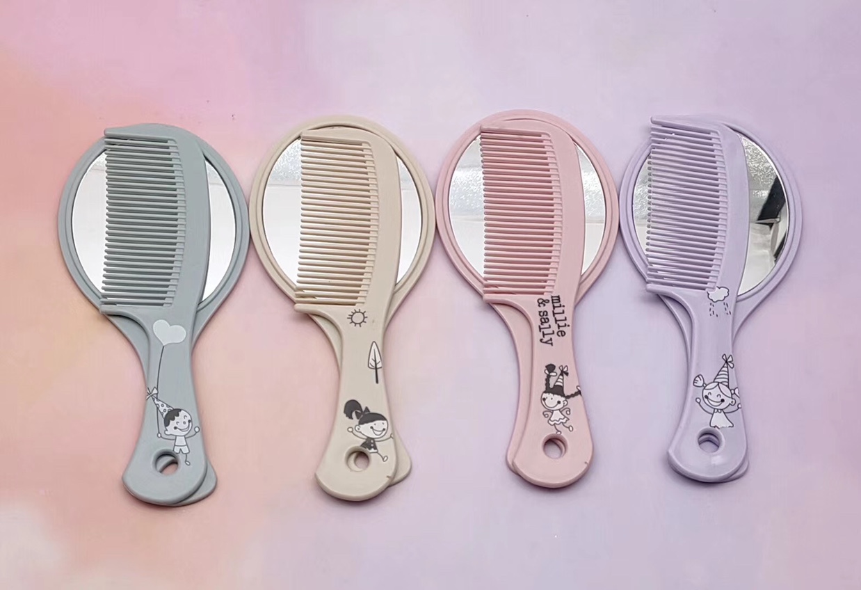 Small set of mirror with comb mirror comb combination of a variety of styles of cartoon cover popular fashion thumbnail