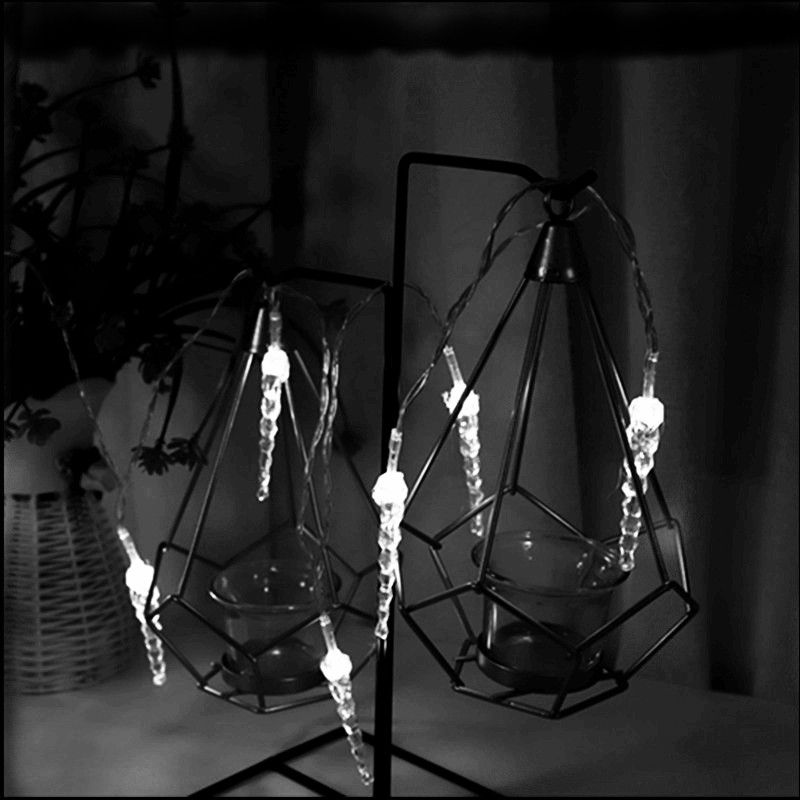 冰锥灯串 圣诞树彩灯满天星房间户外挂件夜市地摊春节装饰白底实物图