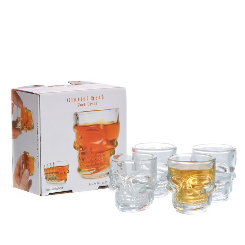 骷髅杯套装（四只装） Crystal Head Shot Glass威士忌骷髅杯套装产品图