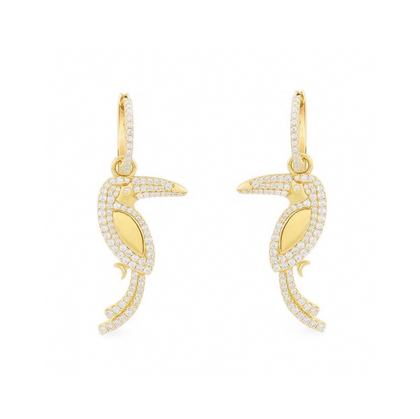A New tropical Bill bird 2678 bar code price 82 earrings personalized design sense earrings 2020 new trend thumbnail