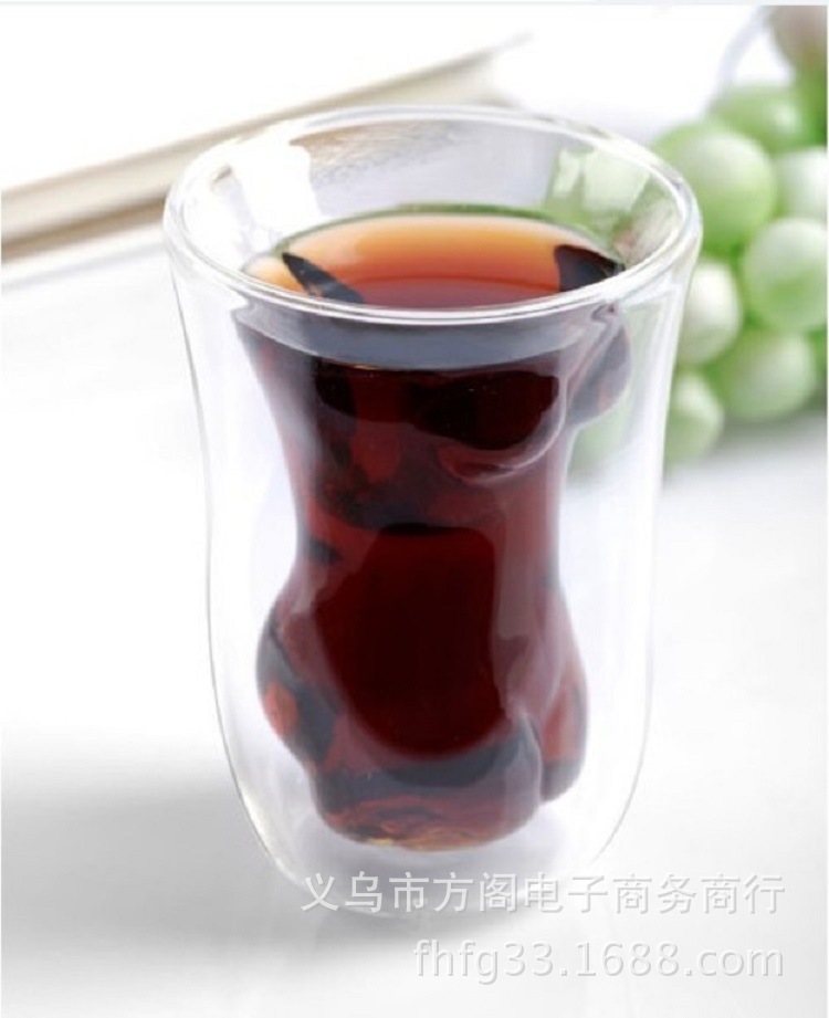 美女杯 美女双层隔热杯 裸女玻璃杯 裸女创意杯 美女杯 裸女杯详情图3