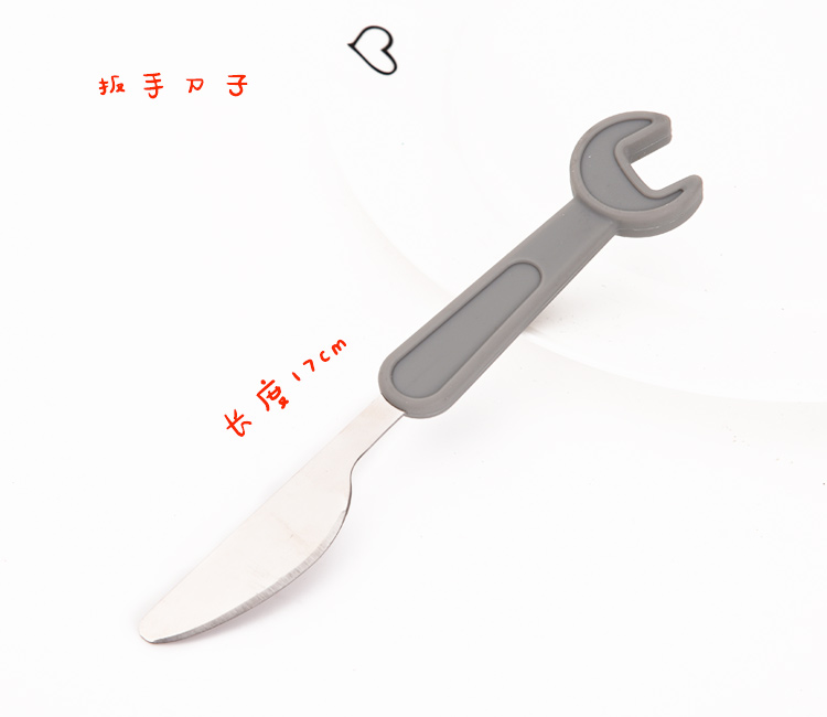 工具刀叉勺三件套 扳手螺丝刀造型餐具 创意工具造型餐具详情图12