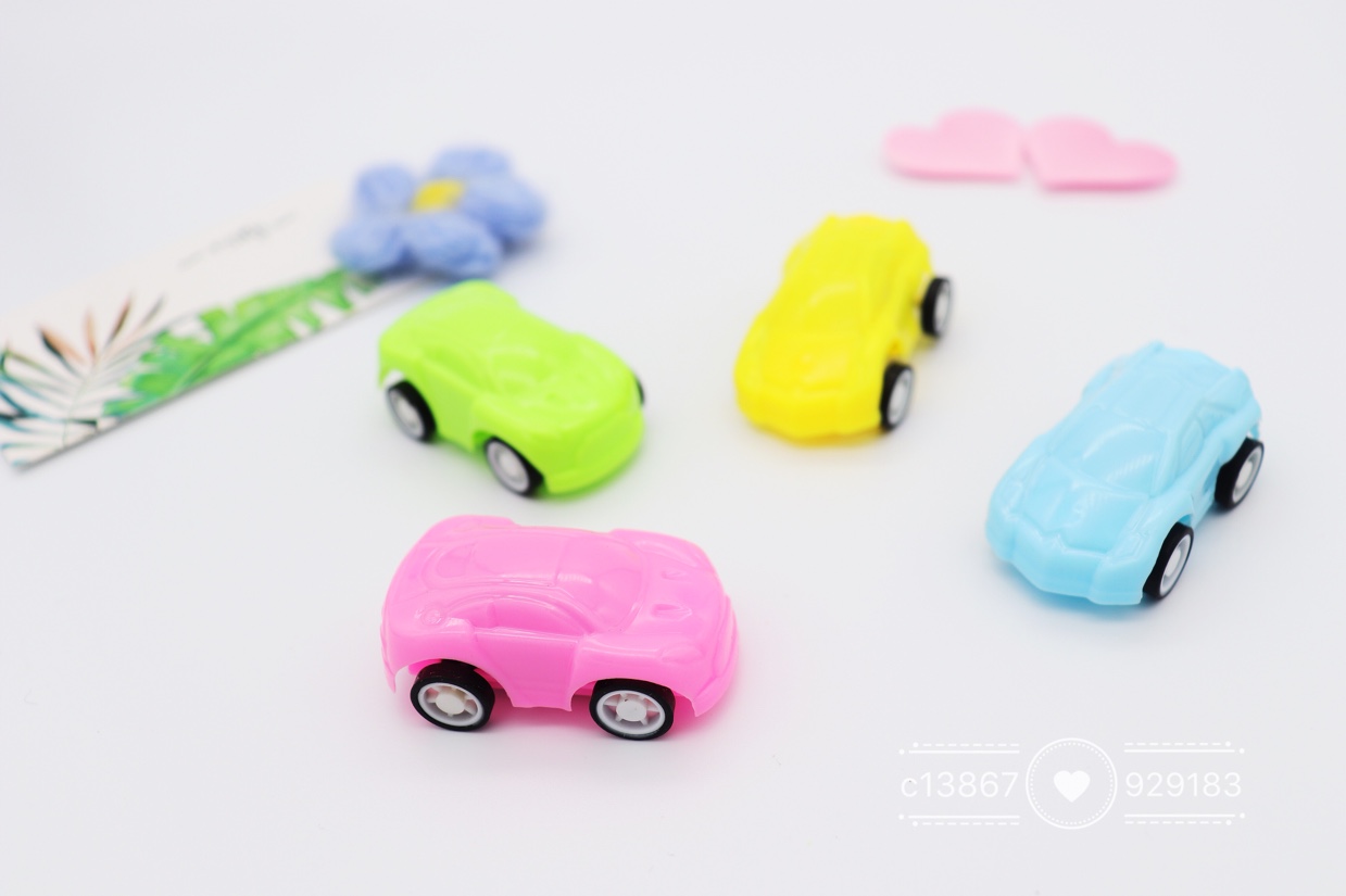 Macaron-colored rebound car, children's plastic toy gift, Gashapon party toy details Picture