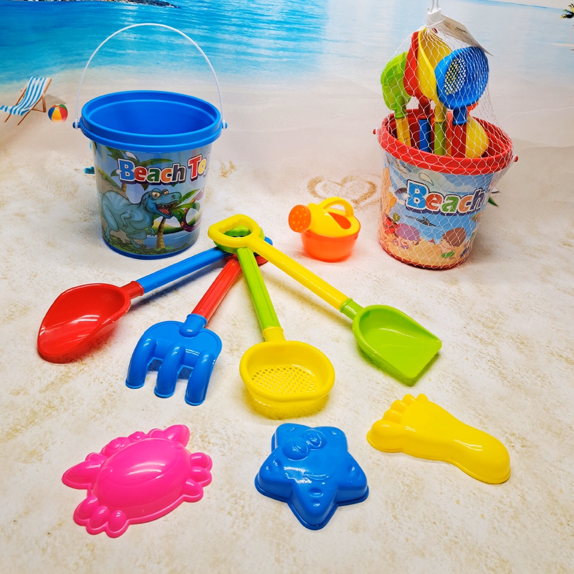 Children's beach toy set Sand pile simple sand castle bucket bath Children's toys Children's playground toys 688-79C