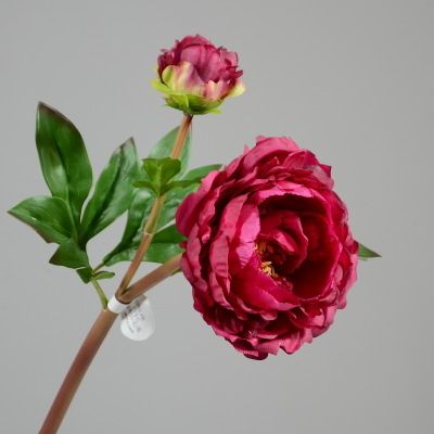 Yiwu Selection manufacturers direct wholesale European top - grade imitation wedding decoration flowers single peony flowers