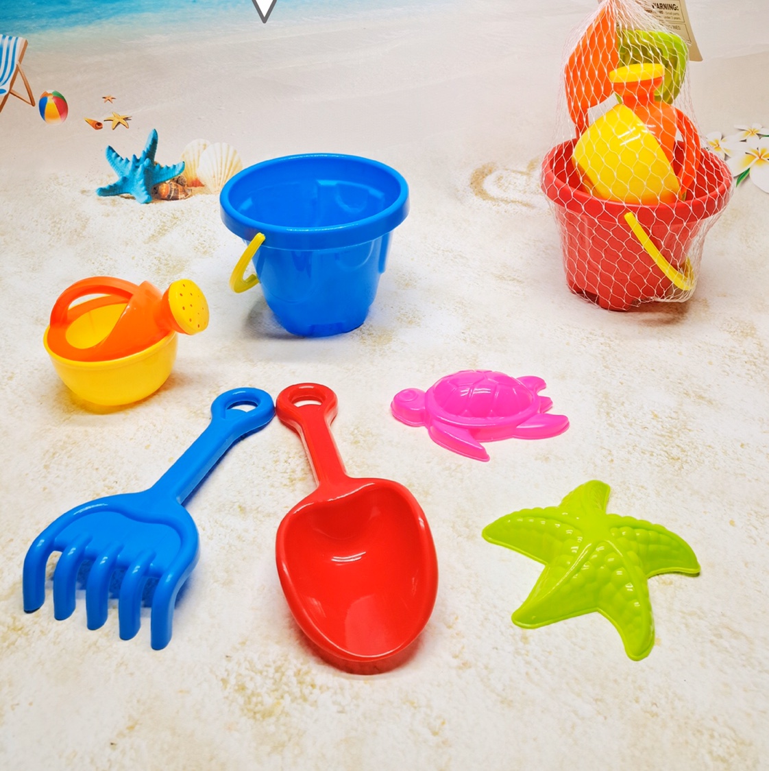 Children's beach toy car set Sand shovel bucket Baby play sand hourglass cassia tool Girl Boy 688-36 thumbnail
