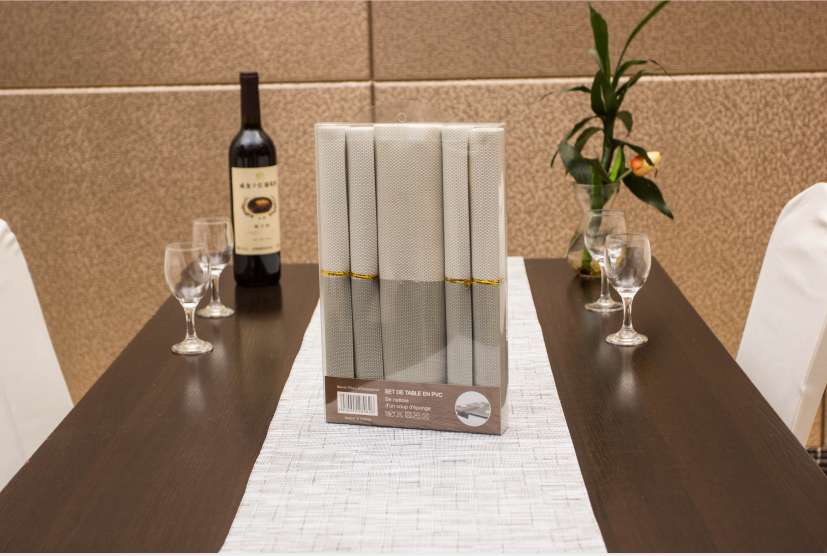 Gift box set, eco-friendly pvc heat-insulating placemats for home and gift-giving, European-style simple table MATS with anti-slip features Specification image