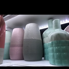 渐变色陶瓷花瓶时尚家居装饰花瓶