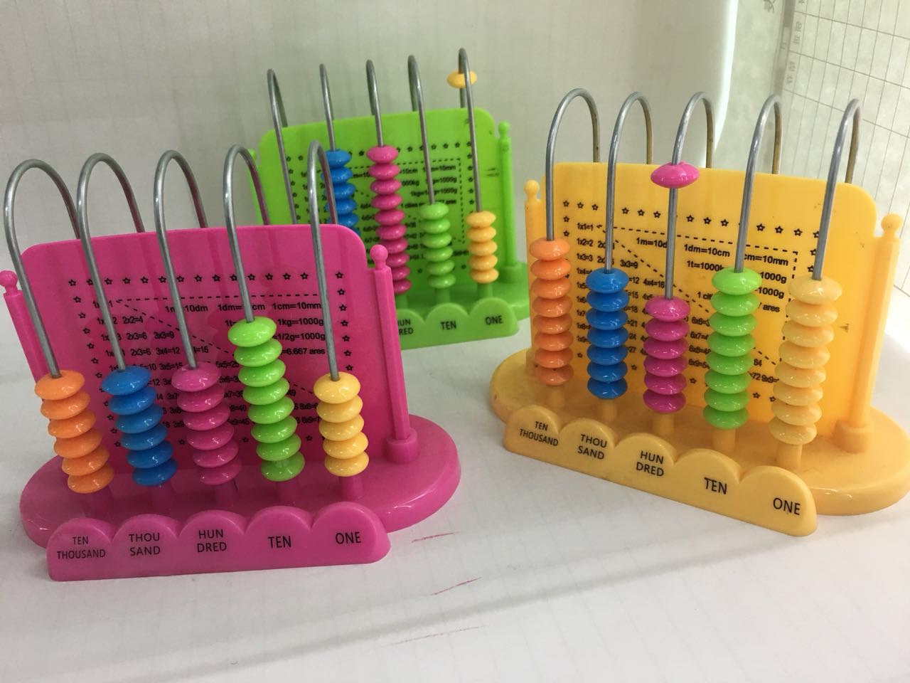 Five line counter for student supplies