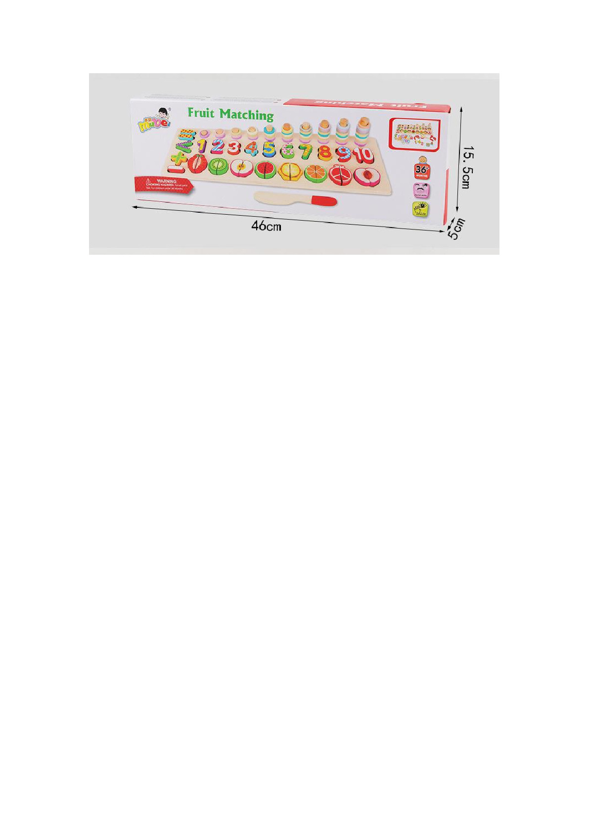 Fruit three-in-one logarithmic board number operation cognitive shape matching early education benefit intelligence toy pic 9