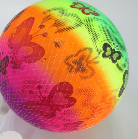 22厘米的彩虹排球儿童减压发泄压力球PVC弹力球卡通图案混详情图2