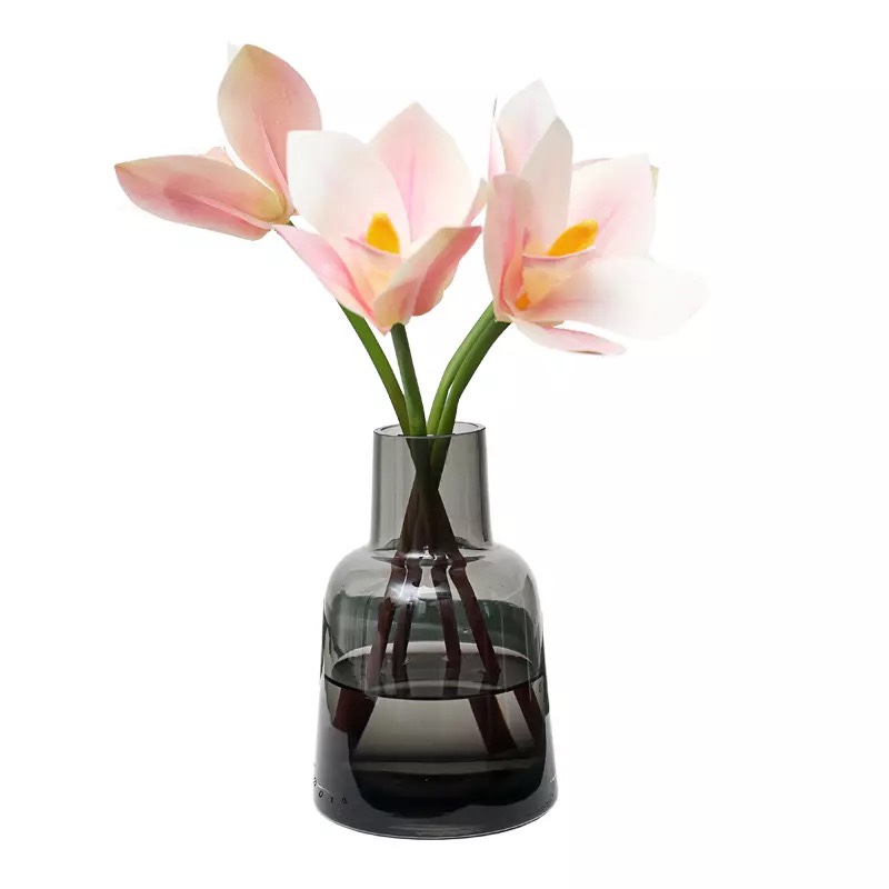 Modern, simple and fresh, small-mouthed transparent glass vases, single-stem flower counters, table flower arrangements, hydroponic flower vases, decorative ornaments, factory direct sales and wholesale Item Picture