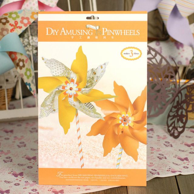 义乌好货 新款高档606567纯手工多彩精美时尚趣味风车制作细节图