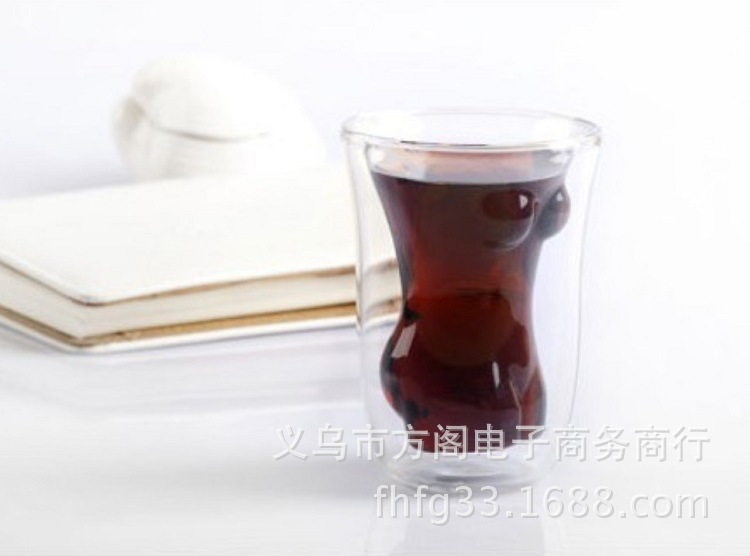美女杯 美女双层隔热杯 裸女玻璃杯 裸女创意杯 美女杯 裸女杯详情图1