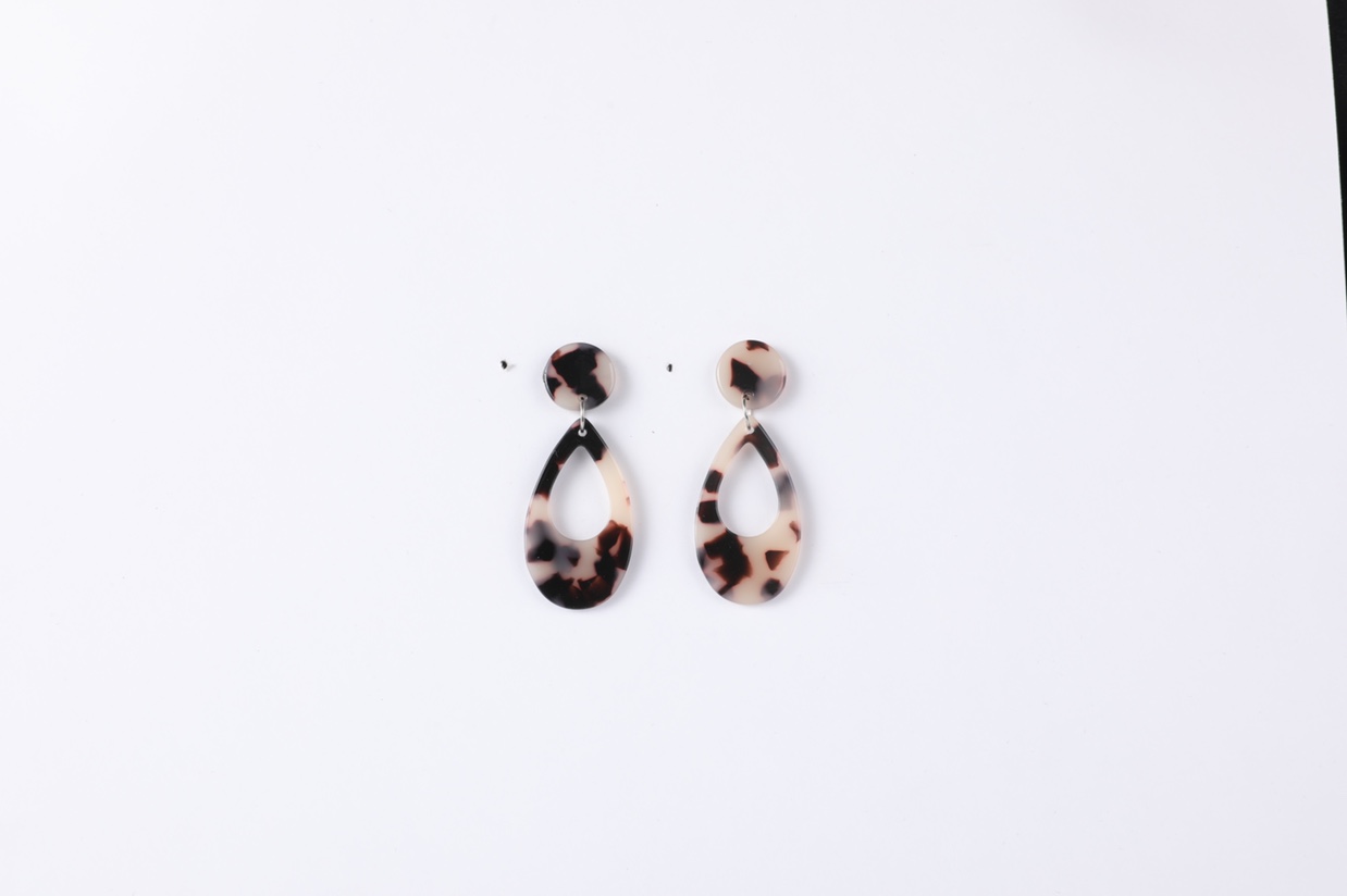 Korean-style resin board cut, retro Hong Kong-style shell leopard print, Bilion-18 Specification image