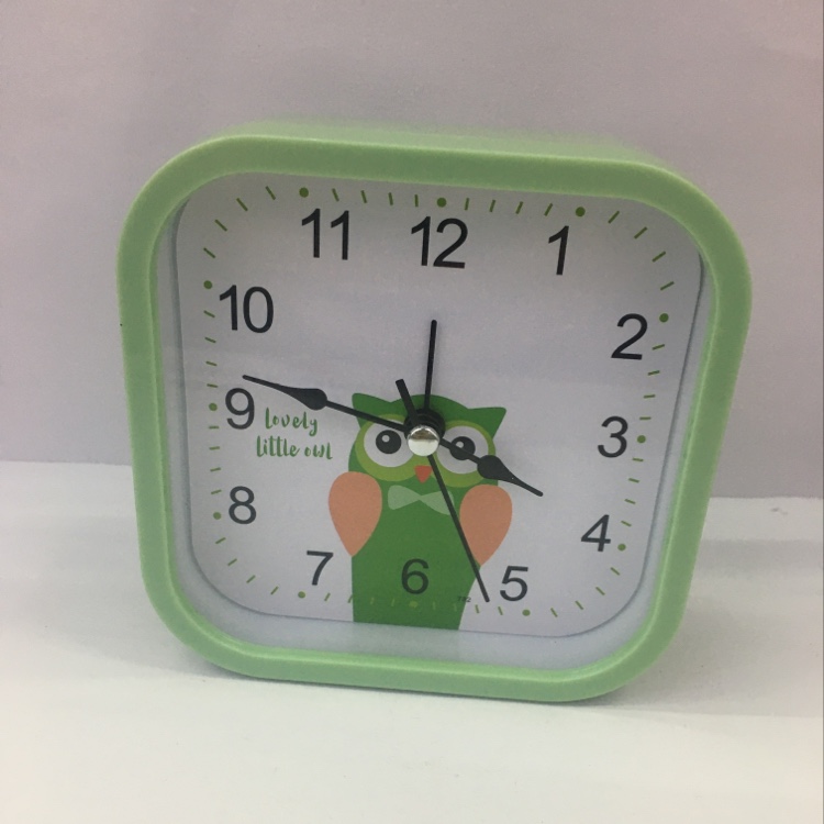 Factory direct sales of cartoon animal picture clocks, children's bedside small alarm clocks, square