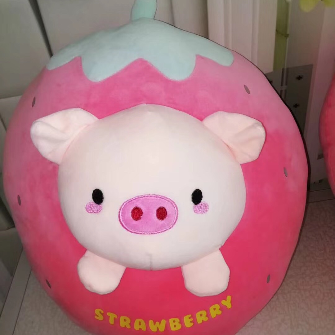 Strawberry pig pillow thumbnail