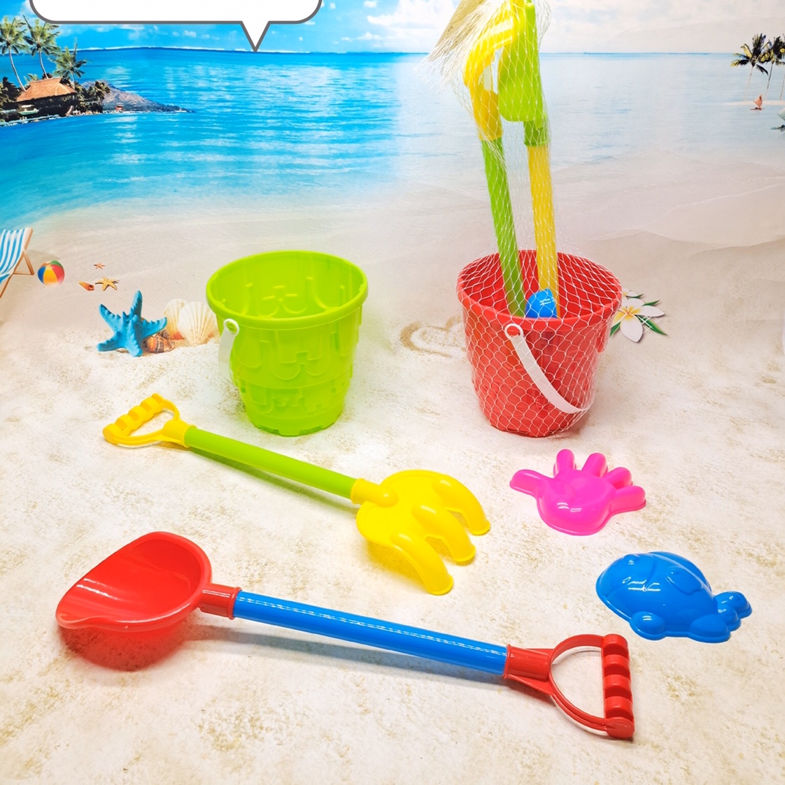 Children's sand dredging tool set Sand shovel bucket model Boys and girls large sand dredging tool set 688-95 Item Picture