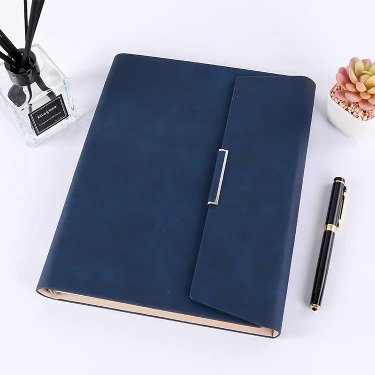 Sheepskin three-fold notebook A5 College student diary Office business simple notepad custom LOGO thumbnail