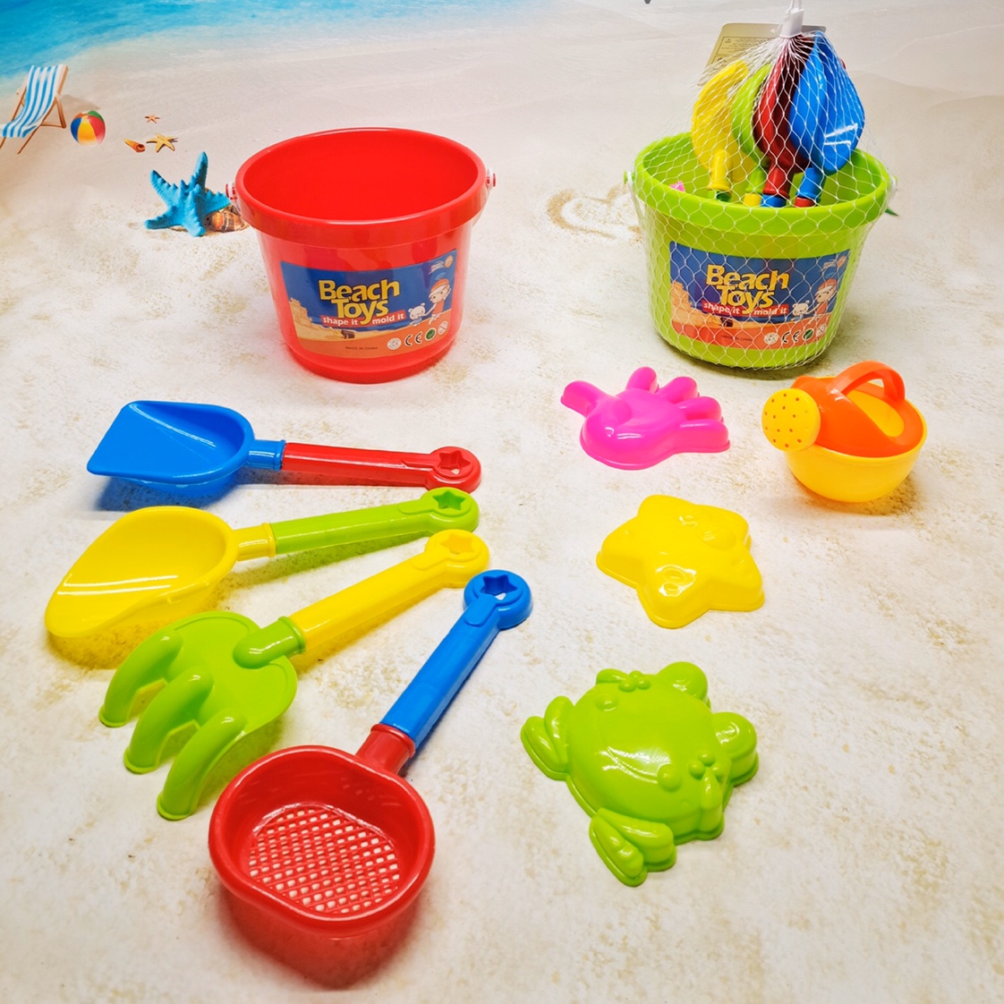 Children's ATV toy set Cascasia Children Boys Baby play sand sandglass dredging shovel and bucket tools 688-59 thumbnail