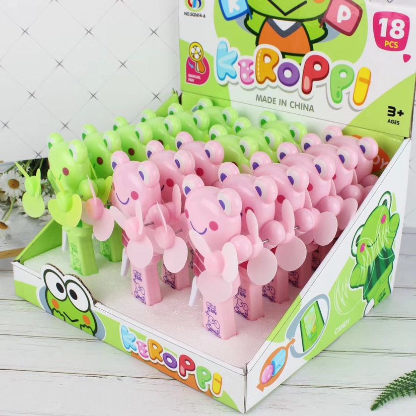 Hot-selling small frog double-head hand-pressed mini fans and handheld mini fans are selling well at street stalls Specification image