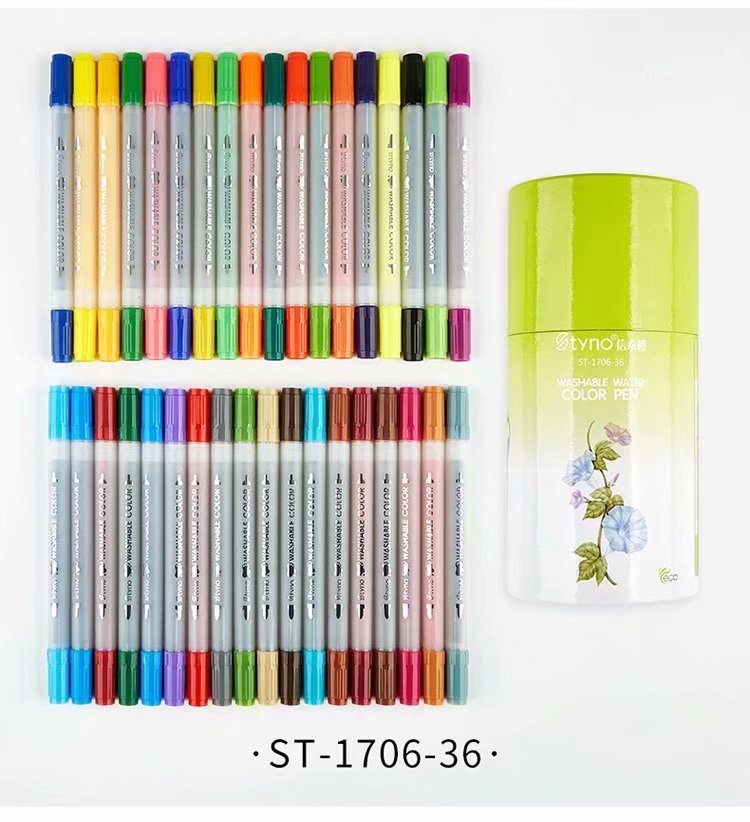 12/18/24/36 Cans of mixed color watercolor pens thumbnail
