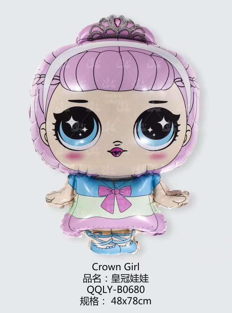 Aluminum crown LOL doll balloon thumbnail
