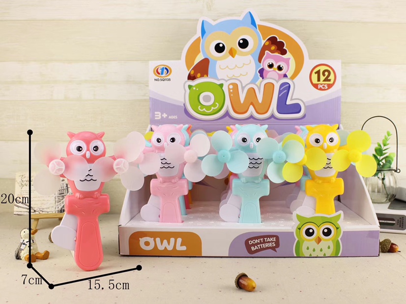 Hot-selling owl double-head mini hand pressure fans, hand-held hand pressure fans, and children's double-head hand pressure fans are selling well at street stalls Application Scenario