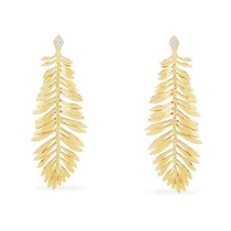 APM Monaco Tropical Palm leaf earrings drop female exaggerated earrings temperament long Sensen 2815 bar code price 100