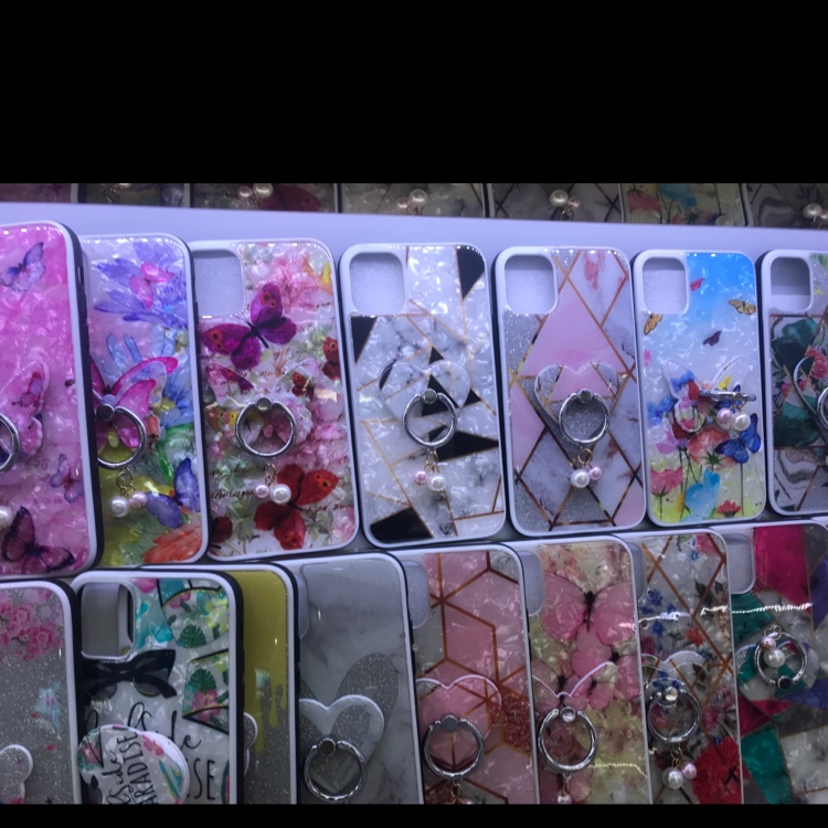 Drip painted cell phone case with bracket thumbnail