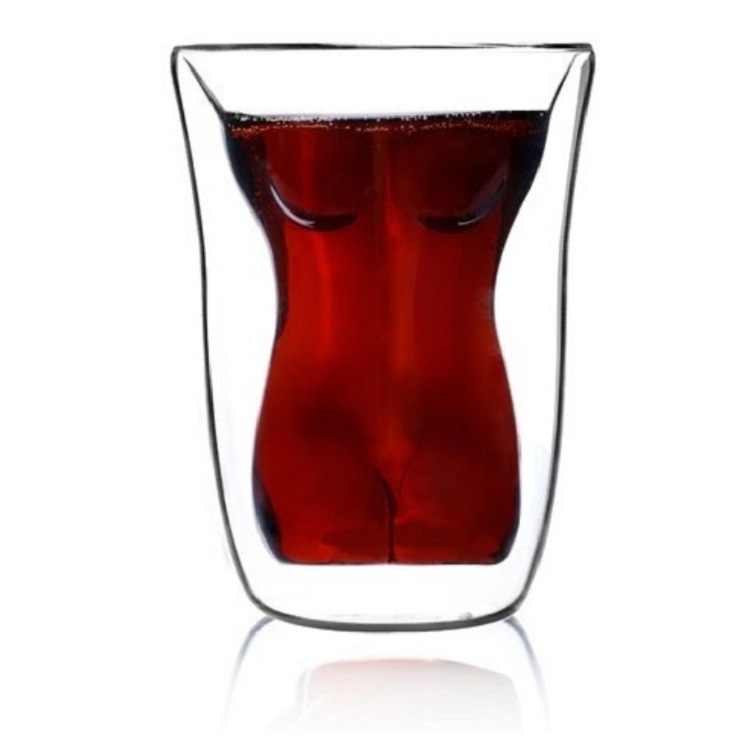 美女杯 美女双层隔热杯 裸女玻璃杯 裸女创意杯 美女杯 裸女杯详情图5