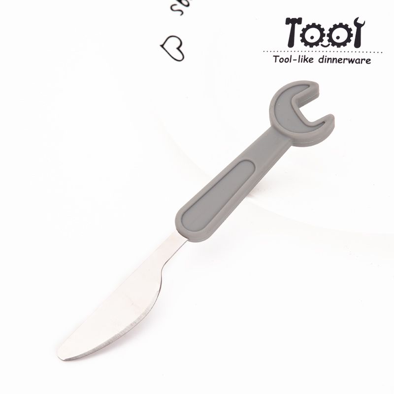 工具刀叉勺三件套 扳手螺丝刀造型餐具 创意工具造型餐具详情图3
