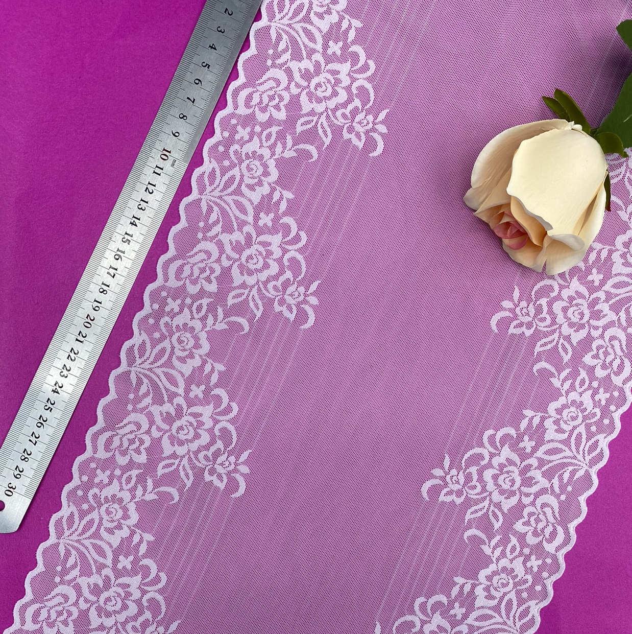 Z0001 (width 28CM) Lace, elastic lace, non-elastic lace, eyelash lace, lace fabric, clothing accessories, new style lace Specification image