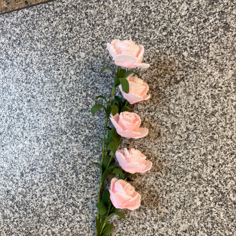 Roses with white foam