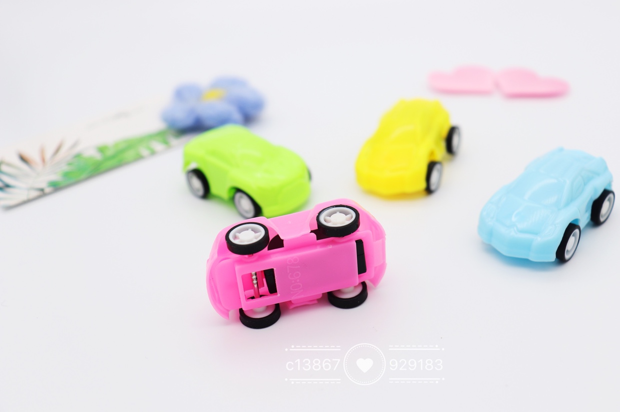 Macaron-colored rebound car, children's plastic toy gift, Gashapon party toy Specification image