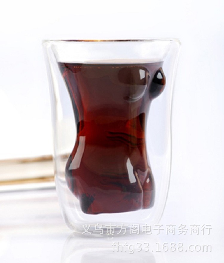 美女杯 美女双层隔热杯 裸女玻璃杯 裸女创意杯 美女杯 裸女杯详情图10
