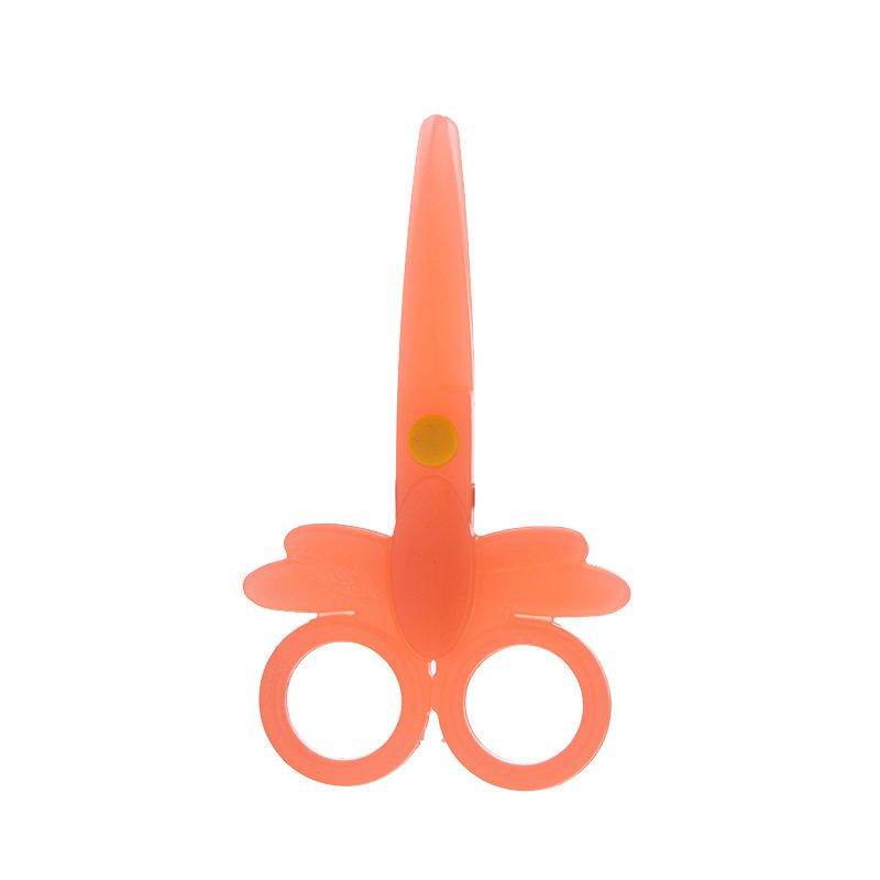 塑料剪刀  儿童剪刀 紫荆花学生剪刀  不伤手A01T学生剪刀详情图5