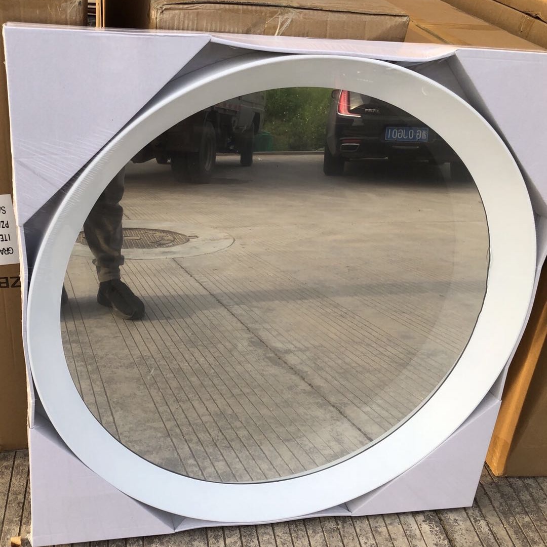 宜家风格圆形简约梳妆镜壁挂镜子细节图