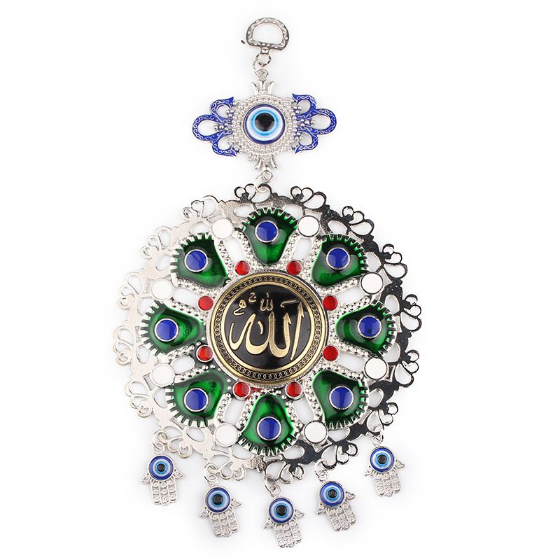 Angel Eyes Turkish Wall Pendant Big Palm Pendant Eye Of Luck Window Decoration Car Key Chain details Picture