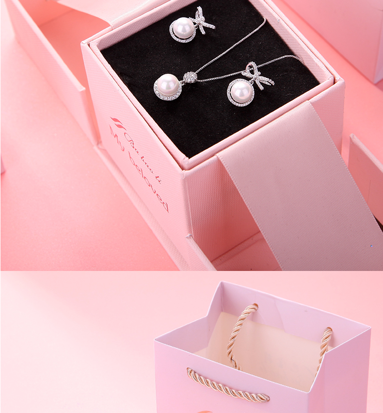 巴宝莉饰品套装 耳钉项链详情图4