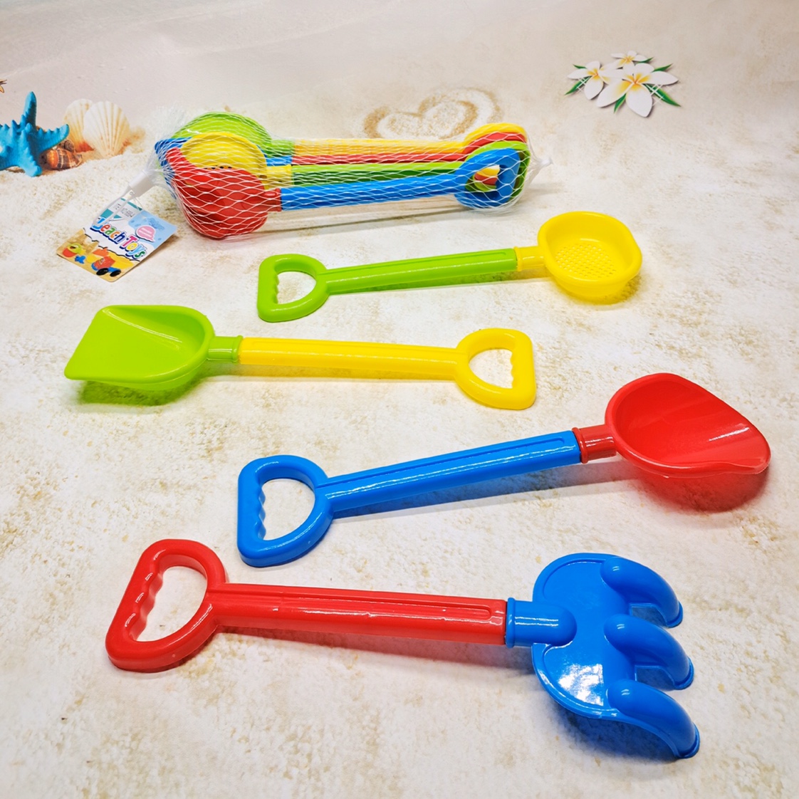Children's beach toy set Baby splashing sand boy large hourglass dredging shovel bucket tool Cassia 688-4 thumbnail