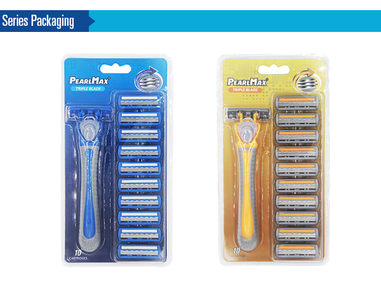 Three-blade disposable razor detail image 3