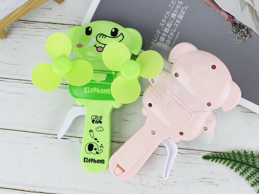 The hot-selling Little Elephant small double-head hand pressure fan and the handheld mini hand pressure small fan are selling well at the street stall Specification image