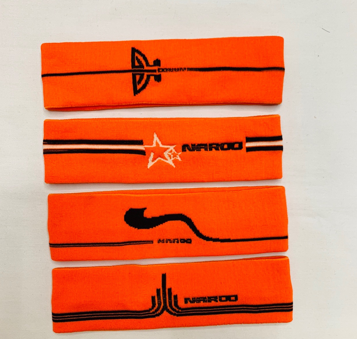Seamless Jacquard Sport Headband With Cotton Wicking Sweat Item Picture