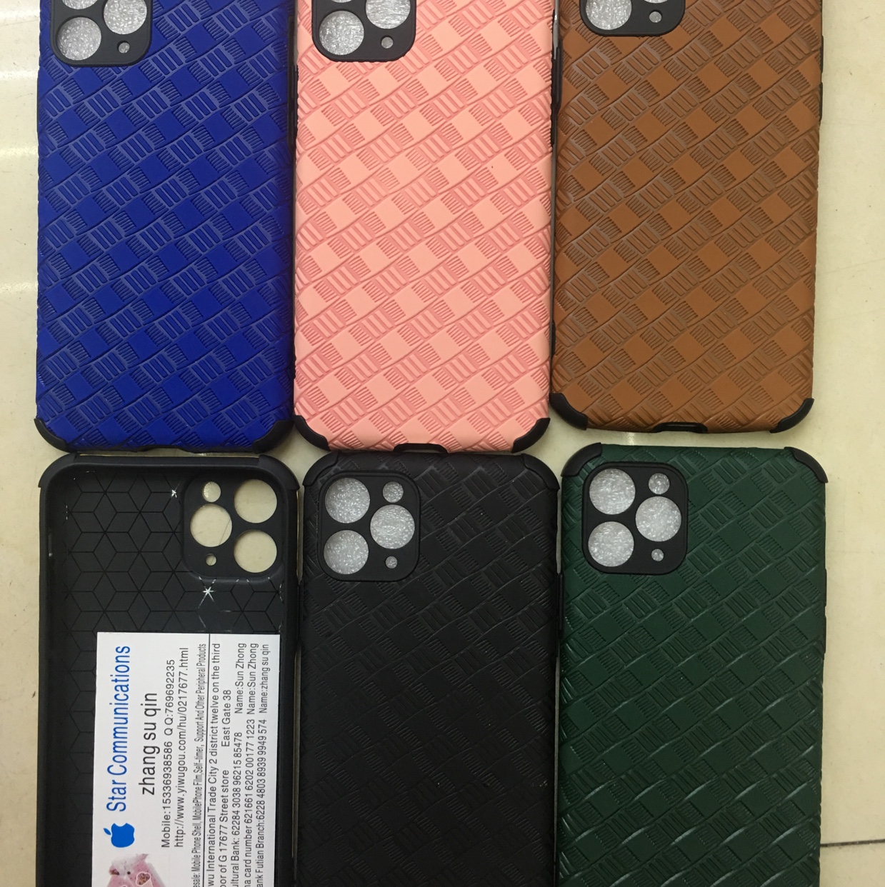 4-pack phone protective case with leather side
